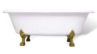 Ванна из искусственного камня AquaStone Оливия 180x90см ножки бронза