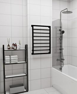 Полотенцесушитель электрический Indigo Crete DGC80-50BRRt 80x50 чёрный муар