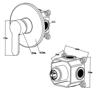 Гигиенический душ Swedbe Platta 5524 со смесителем хром