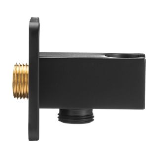 Шланговое подсоединение Swedbe Platta 5504B с держателем чёрный