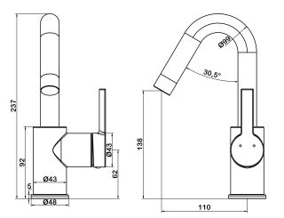 Смеситель для раковины Swedbe Select 2712GO золото