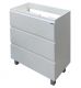 Напольная тумба под раковину Эстет Bali New ФР-00009964 75см три ящика белый
