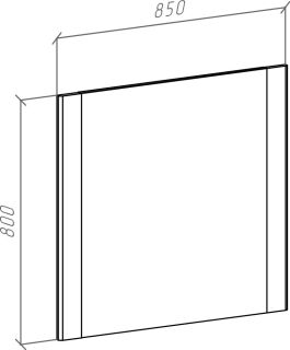 Зеркало-шкаф Bellezza Абрис 85см капучино 4619714000457