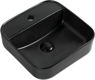 Раковина накладная Aquanet City-2-MB 273669 40 см чёрный матовый