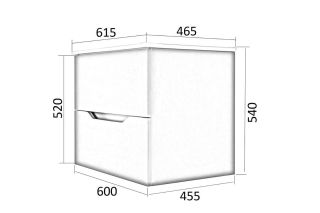 Orange Line Li-60Tug+Ra тумба с раковиной подвесная, графит матовый