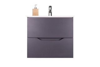 Orange Line Li-60Tug+Ra тумба с раковиной подвесная, графит матовый