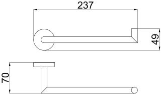 Полотенцедержатель Allen Brau Priority 6.31010-31 Черный матовый