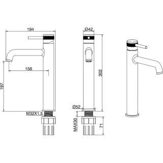 Смеситель для раковины Allen Brau Priority 5.31002-00 Хром