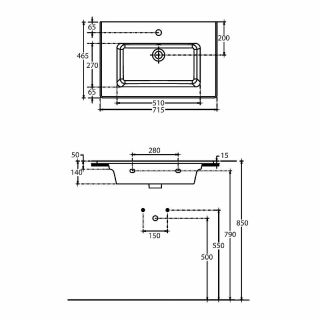 Раковина  Allen Brau Fantasy 72 4.11024.20 Белая