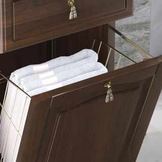 Шкаф-колонна Opadiris Риспекто 40 R 00-00005841 с бельевой корзиной Орех антикварный