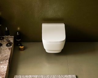 Подвесной унитаз Boheme Bello 971-W безободковый белый глянец