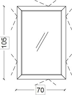 Зеркало с подсветкой Armadi Art Dolce 567-Foil 70 см поталь
