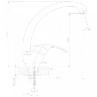 Смеситель для кухни Decoroom хром DR68021