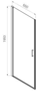 Душевая дверь Vincea Alpha 65 VDP-3AL650MT профиль Хром стекло текстурное