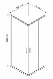 Душевой уголок Vincea Garda 120х80 VSS-1G8012CH профиль Хром стекло шиншилла
