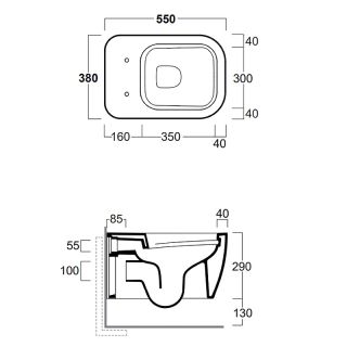Унитаз Simas Henges HE18bi matt подвесной Белый без сиденья