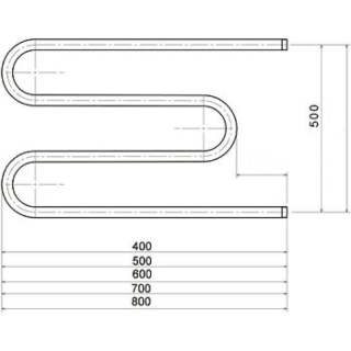 Водяной полотенцесушитель Тругор М1 с креплениями 50x60см хром М1/5060s