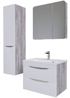 Шкаф-зеркало Grossman Талис 207006 70см левый бетон пайн