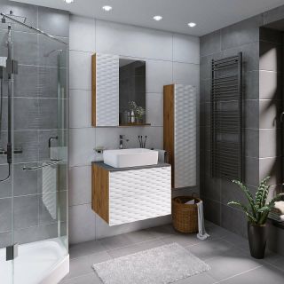 Пенал подвесной Grossman Альба 303009 30см веллингтон/белый