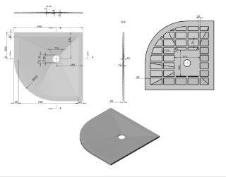 Душевой поддон Vincea VST-4SQ9090G 90x 90 см