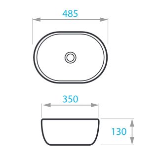 Раковина Koller Pool Round RN-0485-WB 48.5 x 35 см