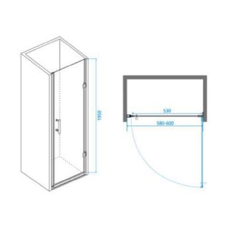 Душевая дверь RGW Passage PA-06B 60x195см чёрный 41080606-54