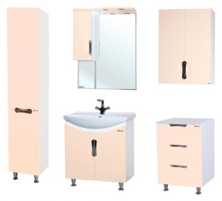 Зеркало-шкаф с подсветкой Bellezza Лагуна 65см левый бежевый 00000001090