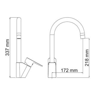 Wasserkraft Leine 3507 Смеситель для кухни с поворотным изливом