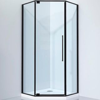 Душевой уголок Black&White Stellar Wind 815900 90x90 см профиль чёрный матовый стекло прозрачное