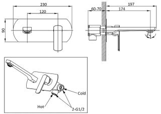 Смесители для раковины Vincea Next VBFW-1N1MB черный
