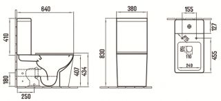 Унитаз CeramaLux 2170AXMW с бачком и сиденьем Микролифт