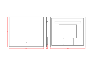 Зеркало с подсветкой Armadi Art 543-080-G 80 см золото