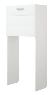 Стойка с бельевой корзиной Corozo Денвер под стиральную машину 65см белый SP-00000562