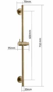 Душевая штанга Boheme Uno 420-MG золото матовое