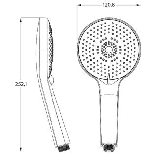 Душевая лейка Lemark LM8125C хром