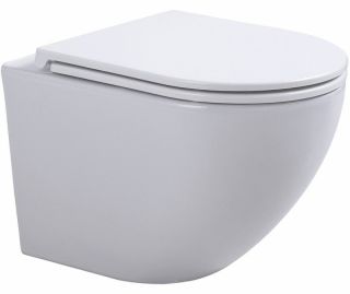 Сет Sintesi SIN-CCI-SMP-101,SIN-FB-DSS-507,SIN-TS-EVI-151: инсталляция кнопка смыва нержавеющая сталь унитаз Evi белый крышка-сиденье белая