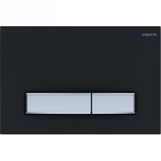 Кнопка смыва Aquatek KDI-0000031  Черная матовая Хром