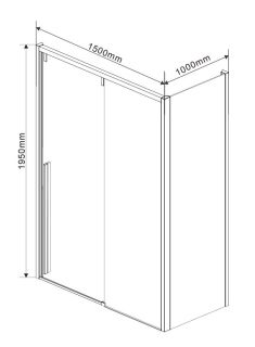 Душевой уголок Vincea Lugano VSR-1L1015CL-1 150 x 100 см