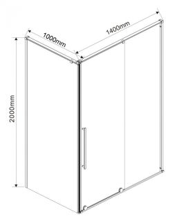 Душевой уголок Vincea Arno VSR-1A1014CL 140x100 см