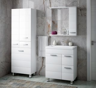 Пенал Corozo Денвер Z1 с бельевой корзиной 60см белый SP-00000535