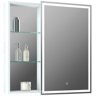 Зеркальный шкаф с подсветкой Misty Аперио 80см правый белый