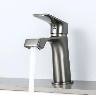 Смеситель для раковины Frap F1071-9 Оружейная сталь