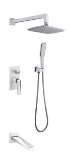 Смеситель встроенный Boheme с изливом VENTURO БЕЛЫЙ+ХРОМ