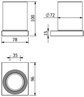 Стакан Kludi Vela C 31975N0 брашированное золото