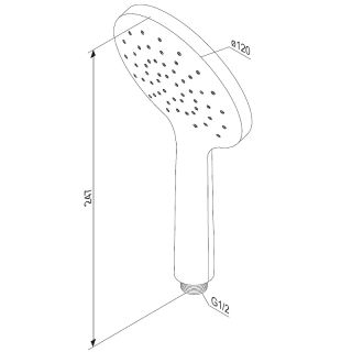 Душевая лейка Damixa Jupiter 977020300 Черный