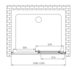 Душевая дверь Vincea Alpha VDS-3AL130MT 130 см