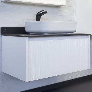 Тумба с раковиной Comforty Марсель 00-00013795 90 см Белая матовая