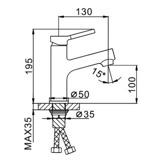 Смеситель для раковины Frap F1044 хром