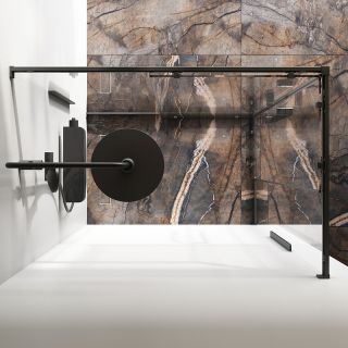 Душевой уголок AM.PM Func  W84G-403-12080-BТ 120х80 профиль хром матовый стекло прозрачное