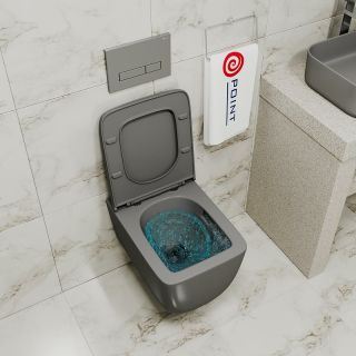 Комплект унитаза с инсталляцией Point Меркурий 886914SIOO+PN41831GM с сиденьем Микролифт